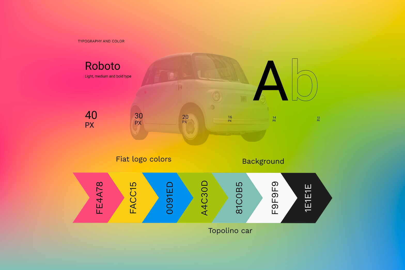eMotion visual system using FIAT colours